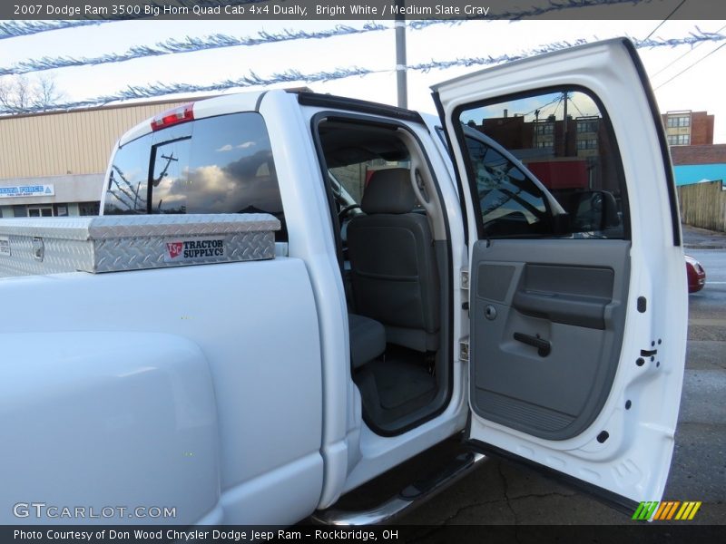 Bright White / Medium Slate Gray 2007 Dodge Ram 3500 Big Horn Quad Cab 4x4 Dually