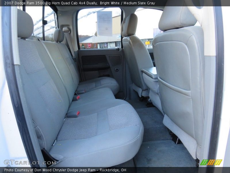 Bright White / Medium Slate Gray 2007 Dodge Ram 3500 Big Horn Quad Cab 4x4 Dually