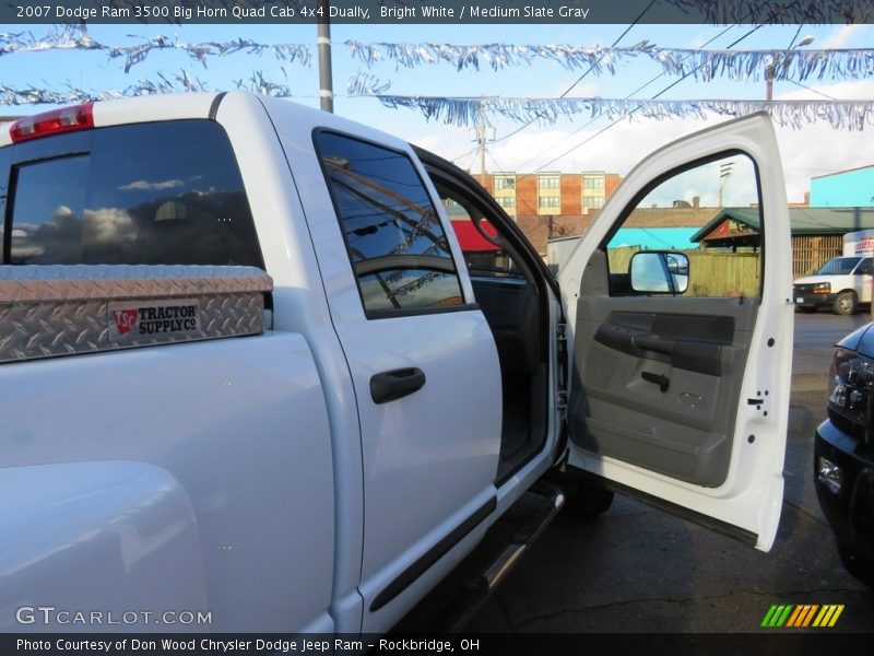 Bright White / Medium Slate Gray 2007 Dodge Ram 3500 Big Horn Quad Cab 4x4 Dually