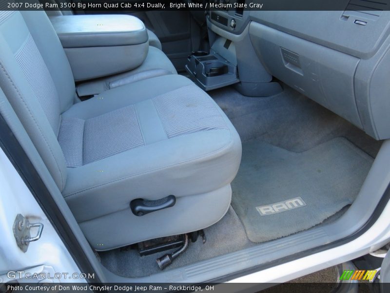 Bright White / Medium Slate Gray 2007 Dodge Ram 3500 Big Horn Quad Cab 4x4 Dually