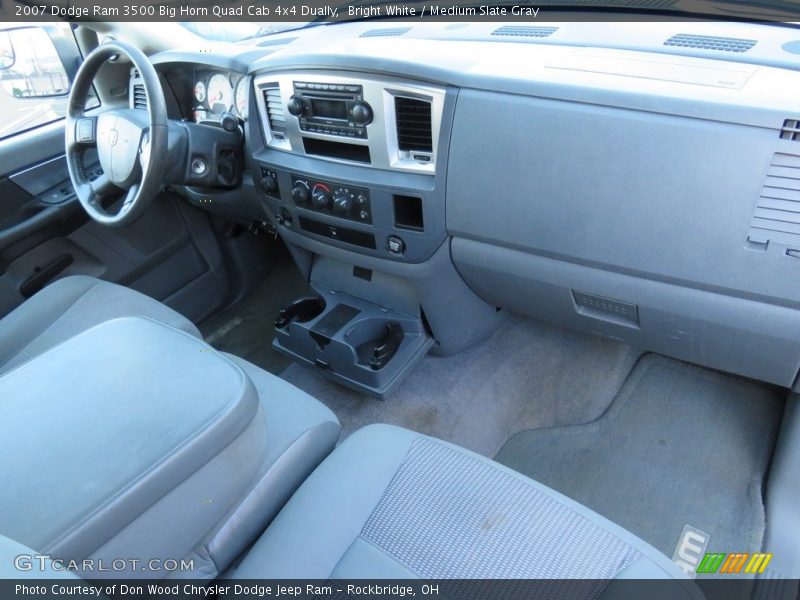 Bright White / Medium Slate Gray 2007 Dodge Ram 3500 Big Horn Quad Cab 4x4 Dually