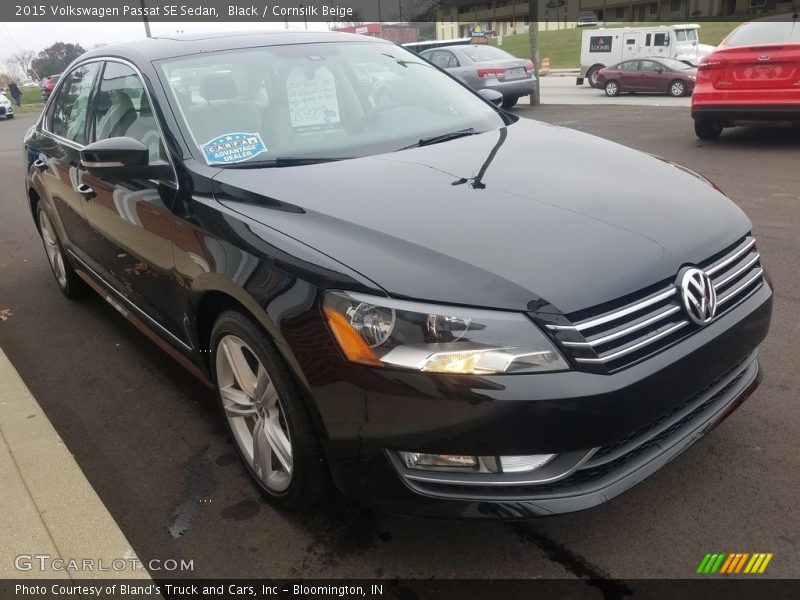 Black / Cornsilk Beige 2015 Volkswagen Passat SE Sedan