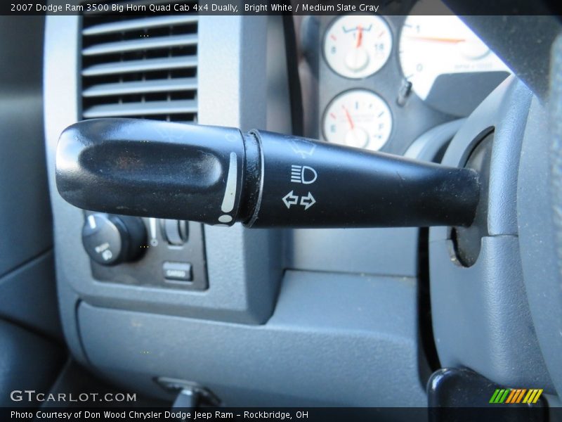 Bright White / Medium Slate Gray 2007 Dodge Ram 3500 Big Horn Quad Cab 4x4 Dually
