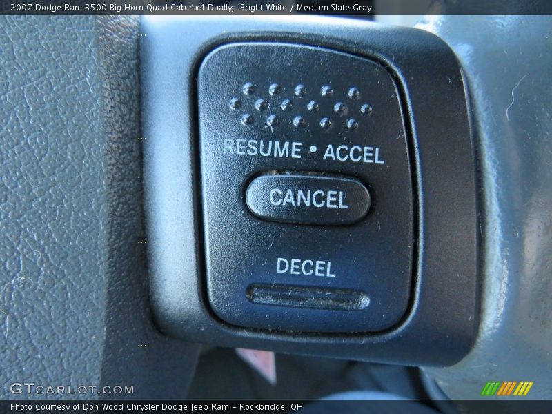 Bright White / Medium Slate Gray 2007 Dodge Ram 3500 Big Horn Quad Cab 4x4 Dually