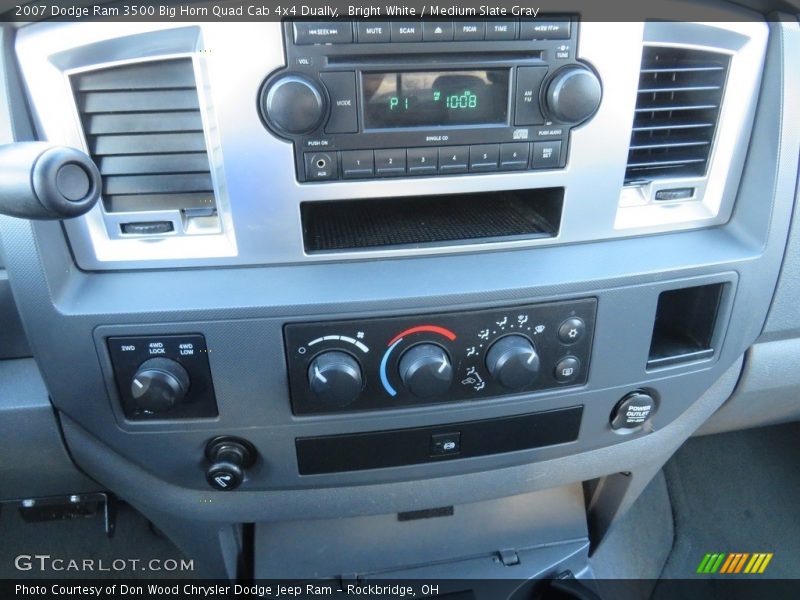 Bright White / Medium Slate Gray 2007 Dodge Ram 3500 Big Horn Quad Cab 4x4 Dually