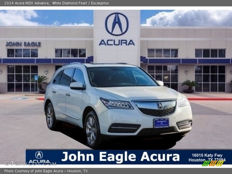 White Diamond Pearl / Eucalyptus 2014 Acura MDX Advance