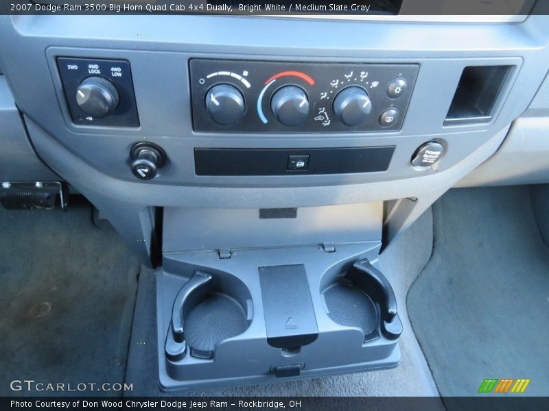 Bright White / Medium Slate Gray 2007 Dodge Ram 3500 Big Horn Quad Cab 4x4 Dually