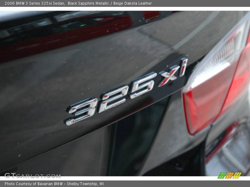 Black Sapphire Metallic / Beige Dakota Leather 2006 BMW 3 Series 325xi Sedan