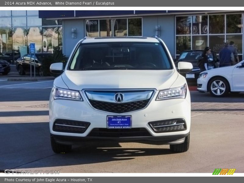 White Diamond Pearl / Eucalyptus 2014 Acura MDX Advance