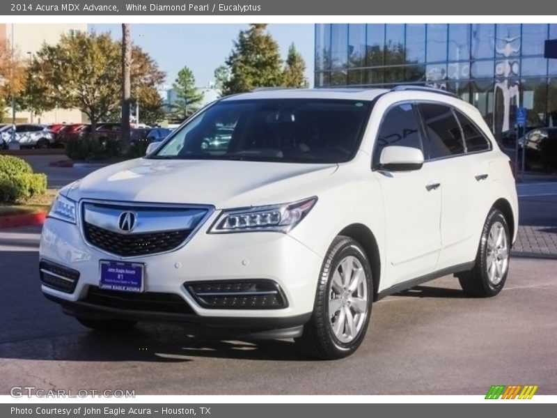 White Diamond Pearl / Eucalyptus 2014 Acura MDX Advance