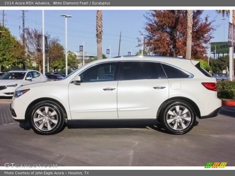 White Diamond Pearl / Eucalyptus 2014 Acura MDX Advance