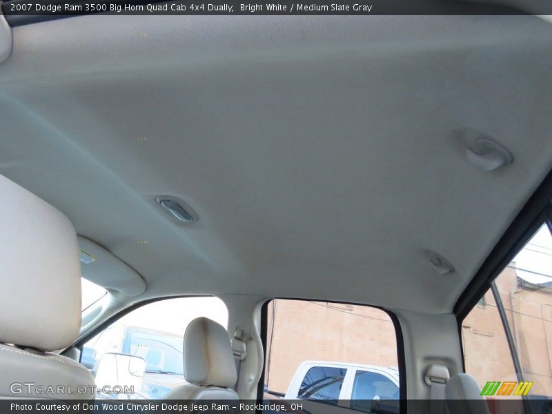 Bright White / Medium Slate Gray 2007 Dodge Ram 3500 Big Horn Quad Cab 4x4 Dually