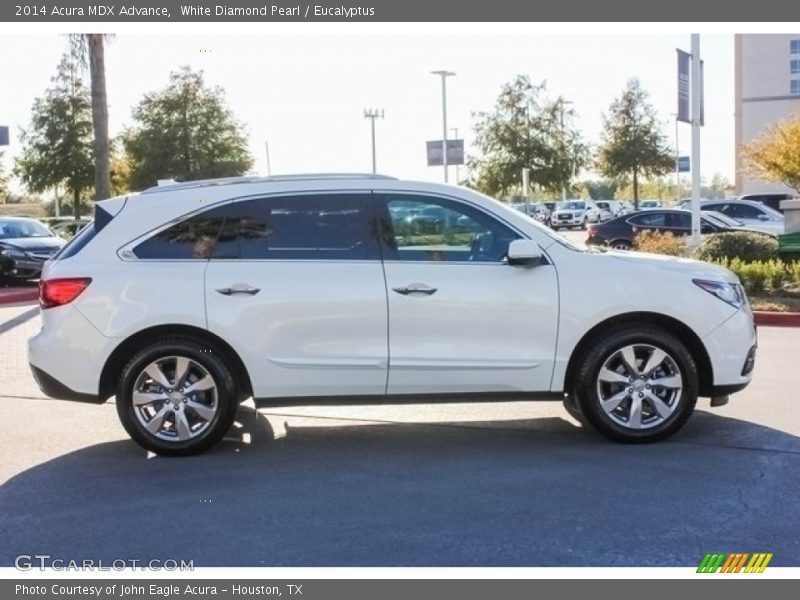 White Diamond Pearl / Eucalyptus 2014 Acura MDX Advance