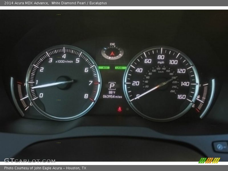 White Diamond Pearl / Eucalyptus 2014 Acura MDX Advance