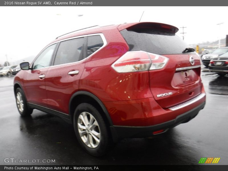 Cayenne Red / Almond 2016 Nissan Rogue SV AWD