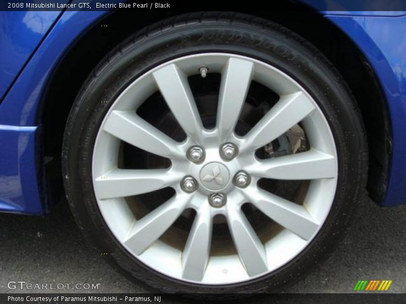 Electric Blue Pearl / Black 2008 Mitsubishi Lancer GTS