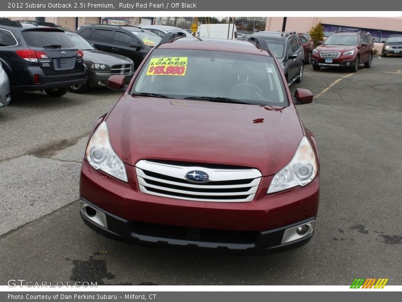 Ruby Red Pearl / Off Black 2012 Subaru Outback 2.5i Premium