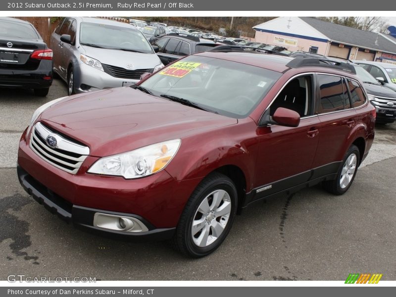 Ruby Red Pearl / Off Black 2012 Subaru Outback 2.5i Premium