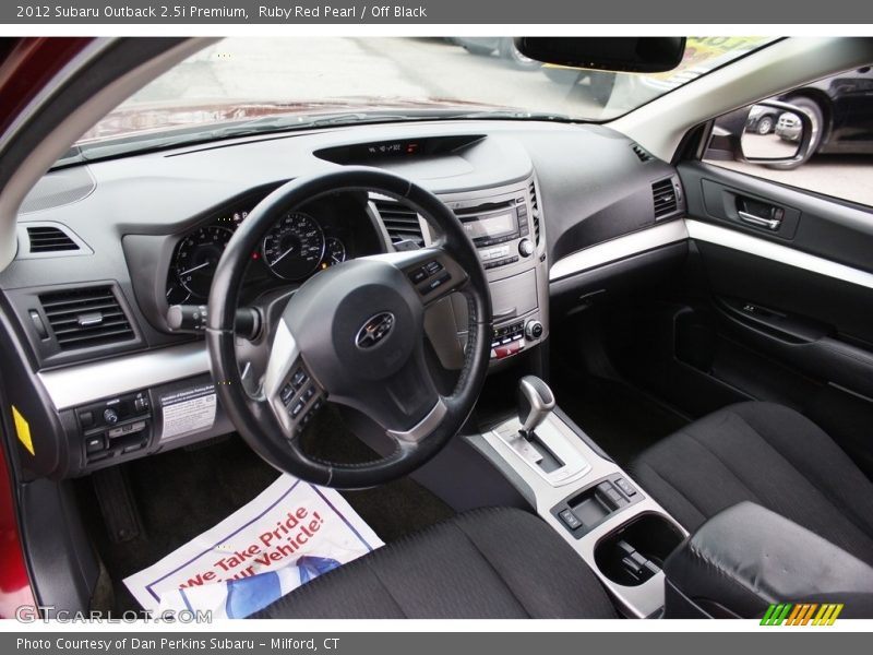 Ruby Red Pearl / Off Black 2012 Subaru Outback 2.5i Premium