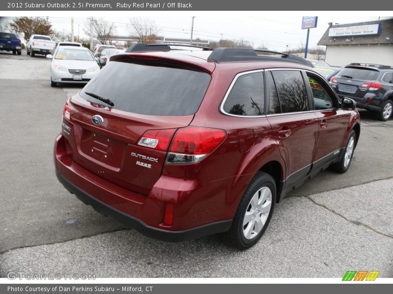 Ruby Red Pearl / Off Black 2012 Subaru Outback 2.5i Premium