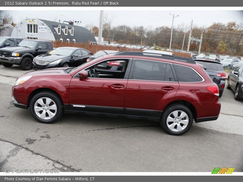 Ruby Red Pearl / Off Black 2012 Subaru Outback 2.5i Premium