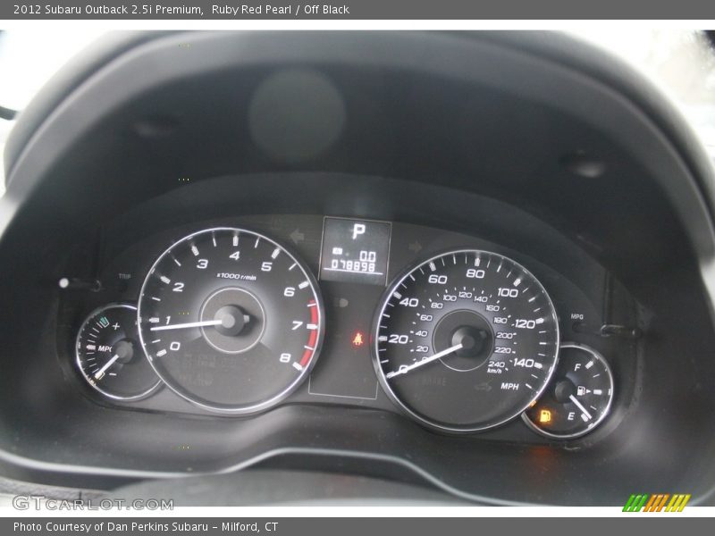 Ruby Red Pearl / Off Black 2012 Subaru Outback 2.5i Premium