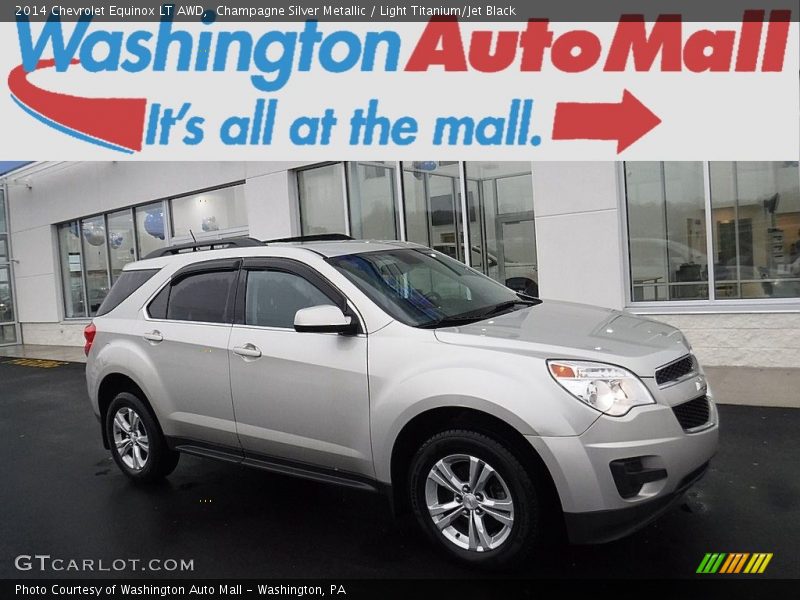 Champagne Silver Metallic / Light Titanium/Jet Black 2014 Chevrolet Equinox LT AWD