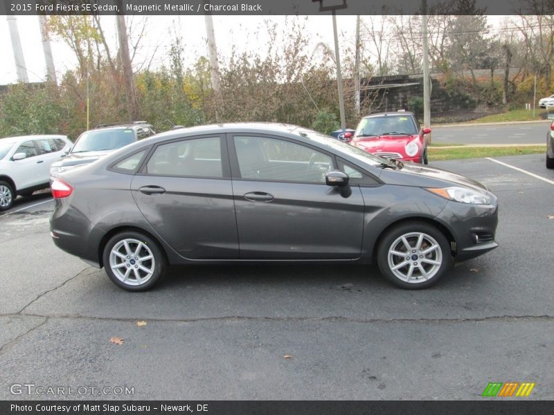 Magnetic Metallic / Charcoal Black 2015 Ford Fiesta SE Sedan
