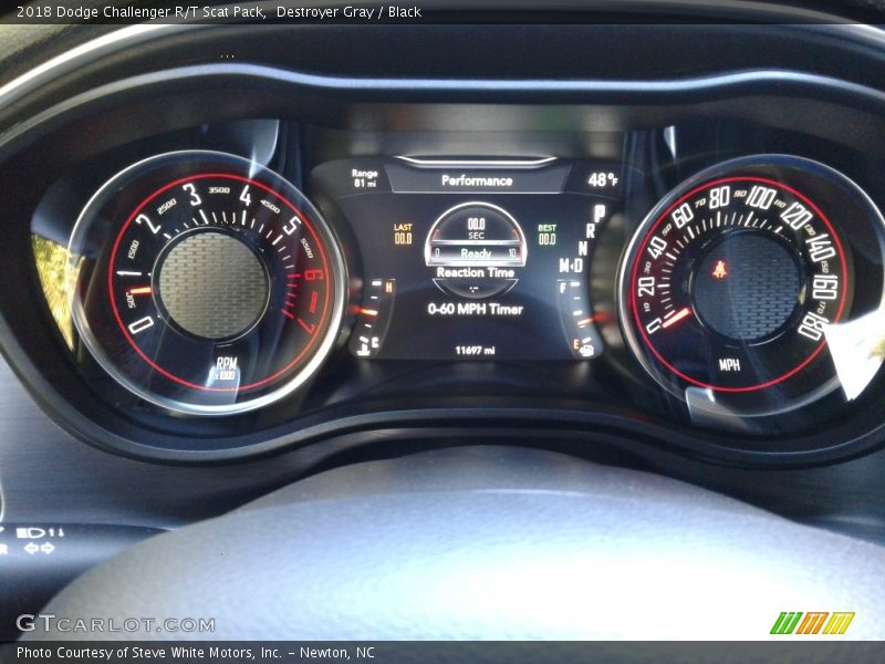 Destroyer Gray / Black 2018 Dodge Challenger R/T Scat Pack