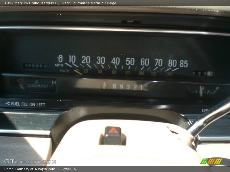Dark Tourmaline Metallic / Beige 1994 Mercury Grand Marquis LS