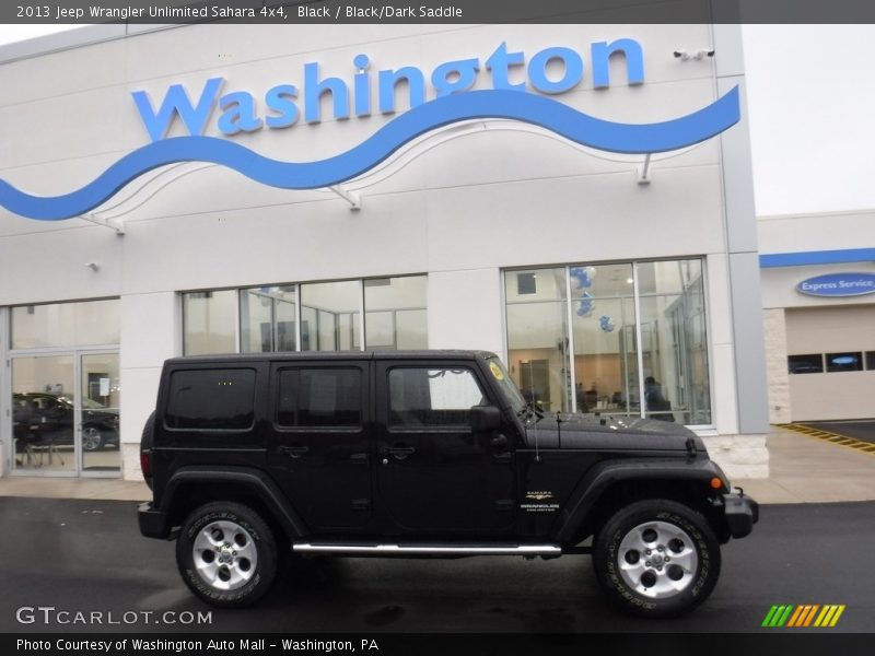 Black / Black/Dark Saddle 2013 Jeep Wrangler Unlimited Sahara 4x4