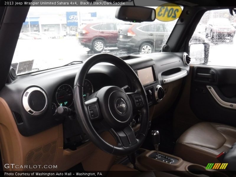 Black / Black/Dark Saddle 2013 Jeep Wrangler Unlimited Sahara 4x4