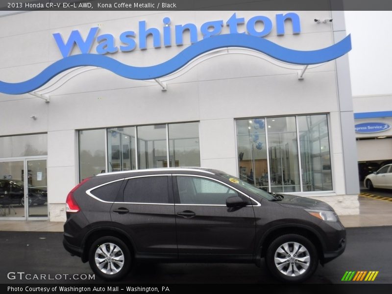 Kona Coffee Metallic / Black 2013 Honda CR-V EX-L AWD