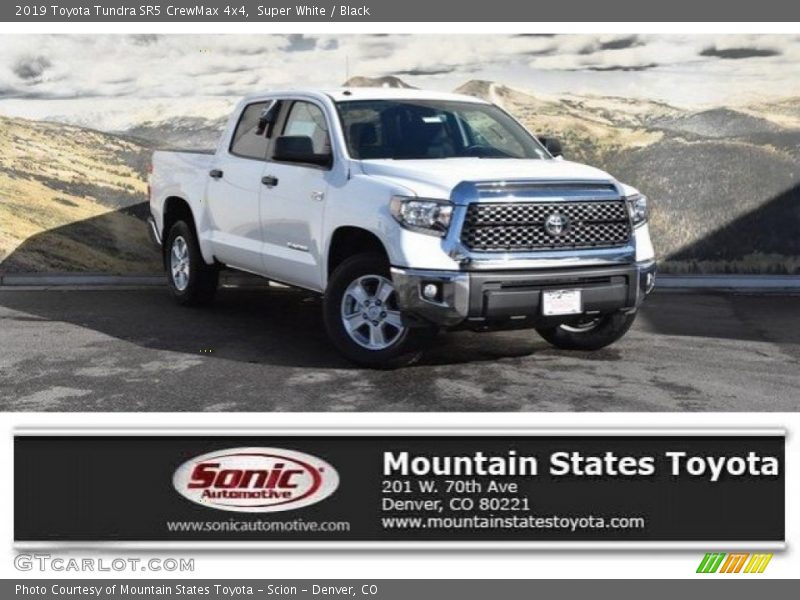 Super White / Black 2019 Toyota Tundra SR5 CrewMax 4x4