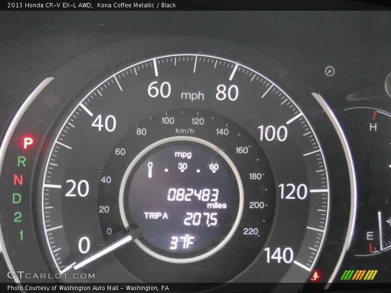 Kona Coffee Metallic / Black 2013 Honda CR-V EX-L AWD