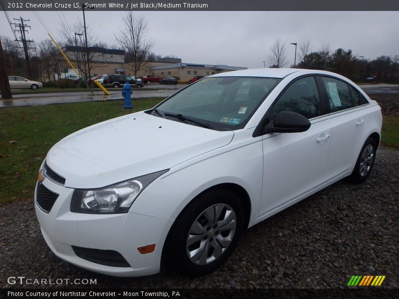 Summit White / Jet Black/Medium Titanium 2012 Chevrolet Cruze LS