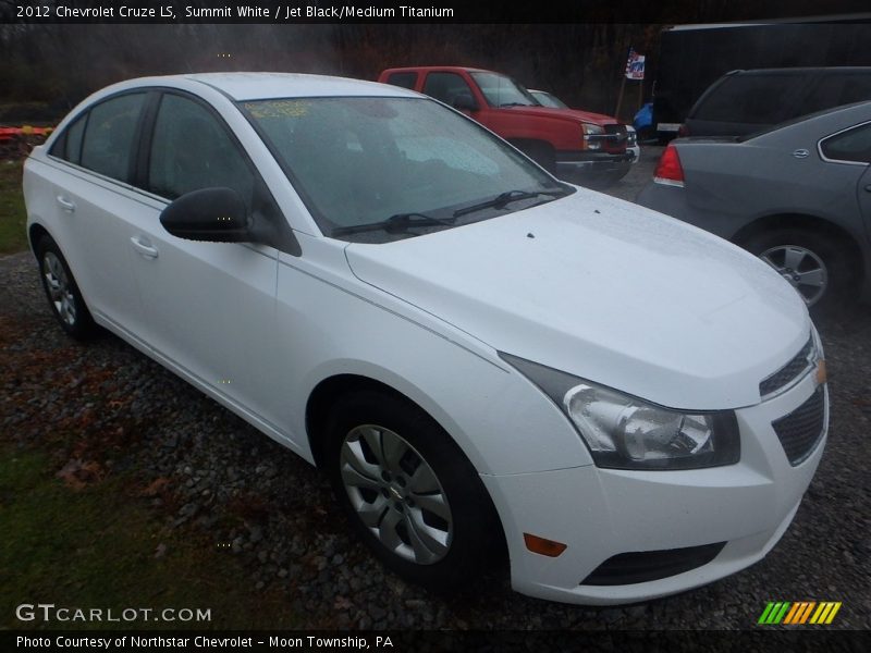 Summit White / Jet Black/Medium Titanium 2012 Chevrolet Cruze LS