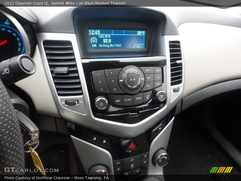 Summit White / Jet Black/Medium Titanium 2012 Chevrolet Cruze LS