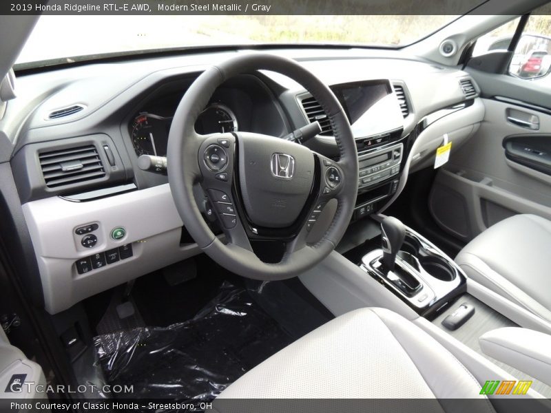 Modern Steel Metallic / Gray 2019 Honda Ridgeline RTL-E AWD