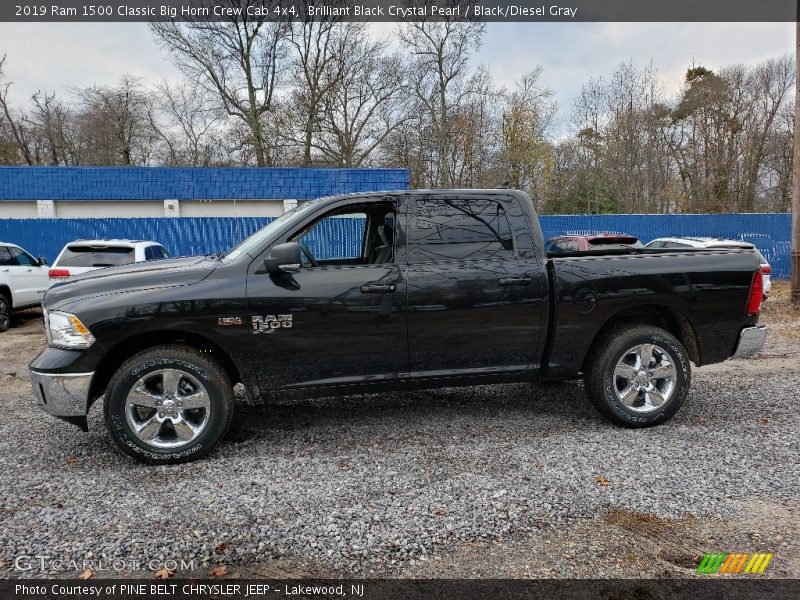 Brilliant Black Crystal Pearl / Black/Diesel Gray 2019 Ram 1500 Classic Big Horn Crew Cab 4x4