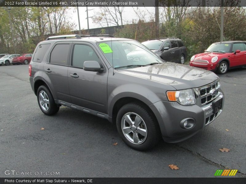 Sterling Gray Metallic / Charcoal Black 2012 Ford Escape Limited V6 4WD