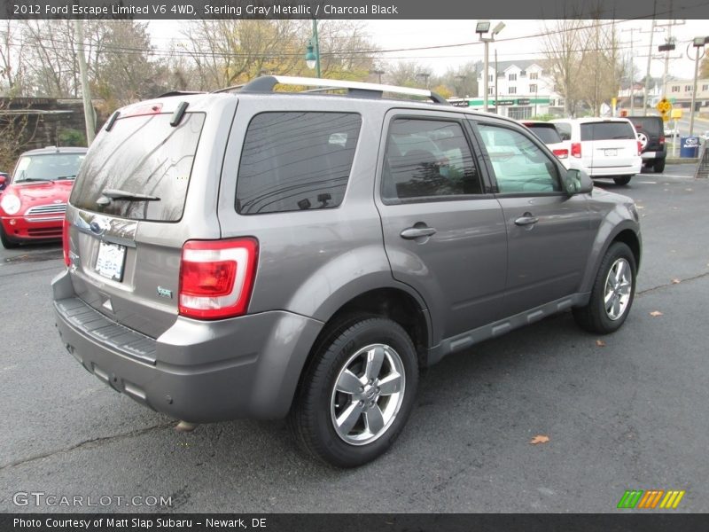 Sterling Gray Metallic / Charcoal Black 2012 Ford Escape Limited V6 4WD