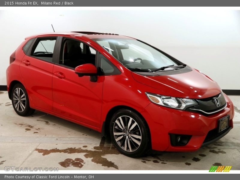 Milano Red / Black 2015 Honda Fit EX