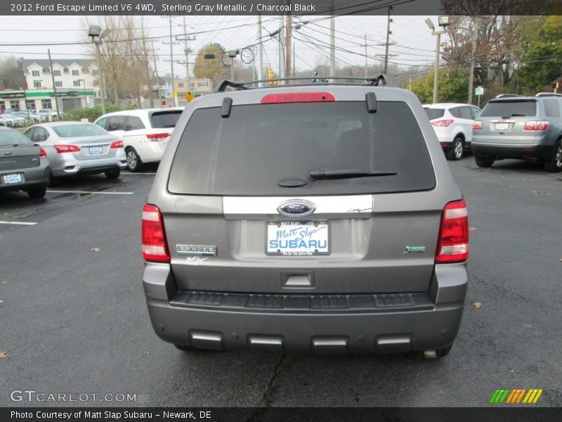 Sterling Gray Metallic / Charcoal Black 2012 Ford Escape Limited V6 4WD