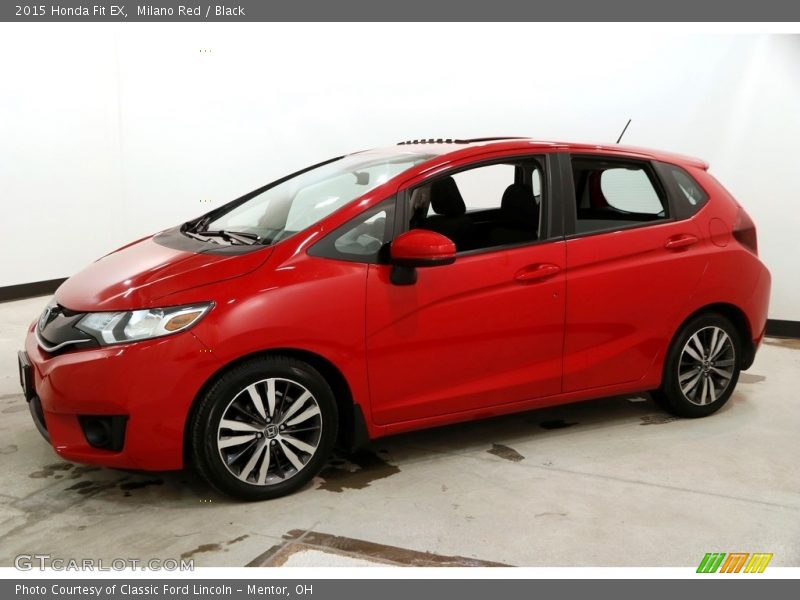 Milano Red / Black 2015 Honda Fit EX