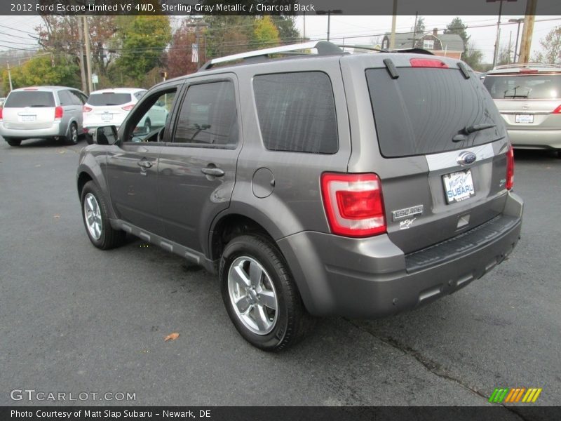 Sterling Gray Metallic / Charcoal Black 2012 Ford Escape Limited V6 4WD