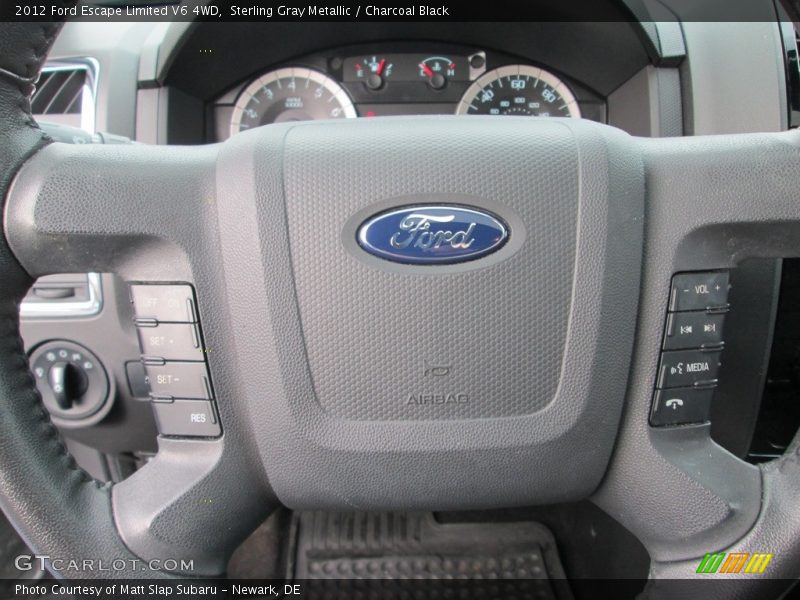 Sterling Gray Metallic / Charcoal Black 2012 Ford Escape Limited V6 4WD