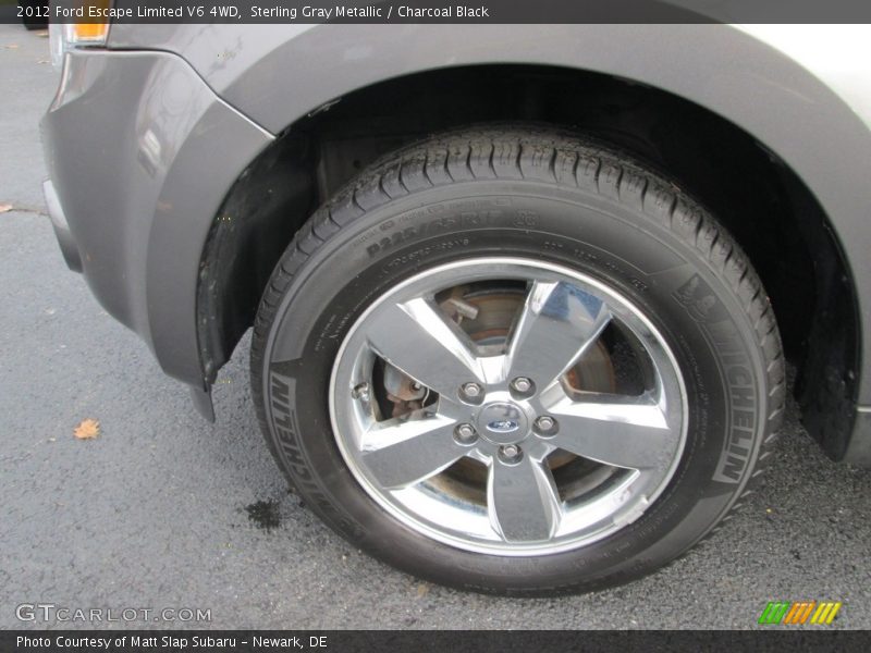 Sterling Gray Metallic / Charcoal Black 2012 Ford Escape Limited V6 4WD
