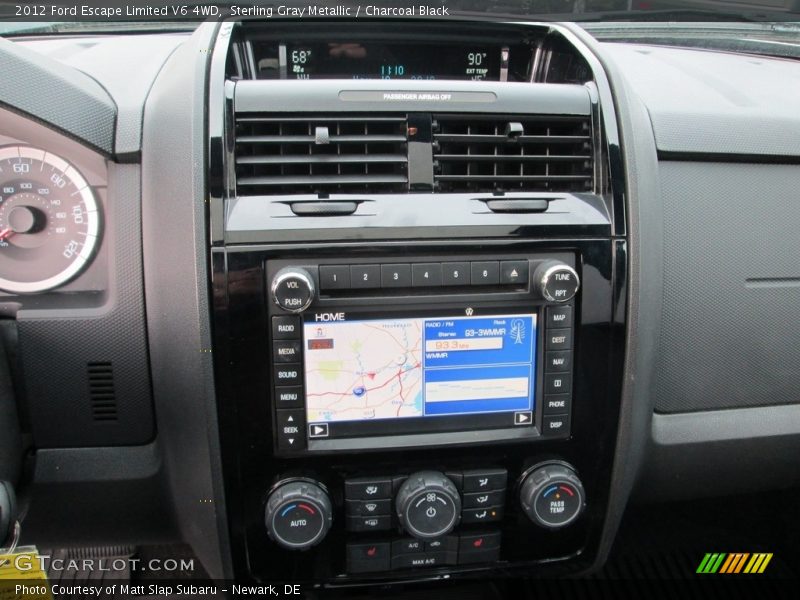 Sterling Gray Metallic / Charcoal Black 2012 Ford Escape Limited V6 4WD