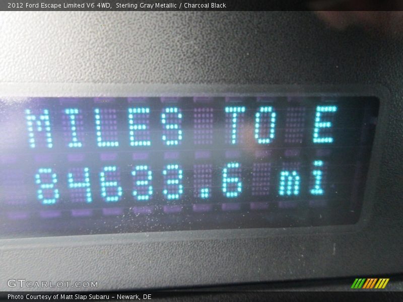 Sterling Gray Metallic / Charcoal Black 2012 Ford Escape Limited V6 4WD
